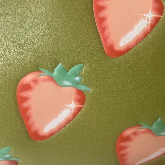 Coach Ergo Bag Coachtopia Leather Strawberry CL757 Sabrina Lau NYC Lime Pink - Picture 11 of 12